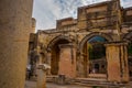 EPHESUS, TURKEY: Details of Mazeus and Mithridates Gate in Ephesus Ancient City.