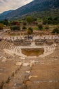 EPHESUS, TURKEY: Odeon or ancient Amphitheater in Ephesus. Royalty Free Stock Photo