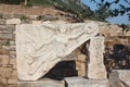 Ephesus Turkey closeup of the marble stature of the goddess of victory Nike