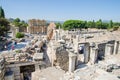 Ephesus, Turkey - October, 1, 2015: facade of ancient Celsius Library