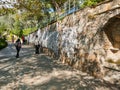 Toursits visiting the wishing wall at theHouse of Virgin Mary in Epheus, Turkey