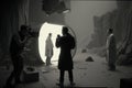 An epic action sequence set in a futuristic sci-fi movie scene, Generative Ai