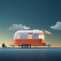 Epic Advertising Photography: Stunning Trailer Shot With Hasselblad Camera Royalty Free Stock Photo