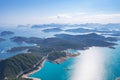 Epic aerial view of the High Island Reservoir, Sai Kung, Hong Kong Royalty Free Stock Photo