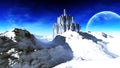 Epic Alien Fortress In Arctic