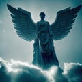 epic angel with big wins in heaven