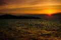 Epic Autumn Island Sunset Royalty Free Stock Photo