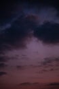 Epic and beautiful colorful cloudy sky after sunset. Royalty Free Stock Photo