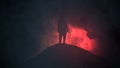 Epic Bushido Samurai Warrior Standing Under a Lightning Storm