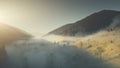 Epic chain hill forest slope landscape aerial view