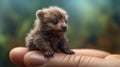 Photorealistic Painting Of A Bear Sitting On A Finger