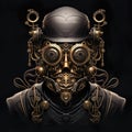 An epic cyberpunk steampunk mad max style scifi fantasy logo, insignia or emblem