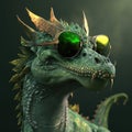 Epic dragon in sunglasses. AI generative