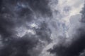 Epic Dramatic Storm sky, dark grey clouds background texture, thunderstorm Royalty Free Stock Photo