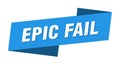 epic fail banner template. epic fail ribbon label. Royalty Free Stock Photo