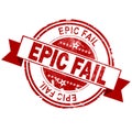 Epic fail red vintage stamp Royalty Free Stock Photo