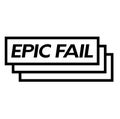 Epic fail stamp on white Royalty Free Stock Photo