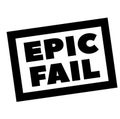 EPIC FAIL stamp on white Royalty Free Stock Photo