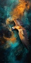 Epic Fantasy Artwork: Majestic Bird Soaring From Dark Waters