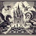 epic fantasy castle illustration