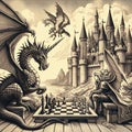 epic fantasy castle illustration