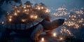 Epic Fantasy City on Turtle Breathtaking Artwork Royalty Free Stock Photo