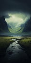 Epic Fantasy Landscapes: Moody Tonalism Iceland Wallpaper In Hd