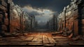 Epic Fantasy Wall With Rubble: Spectacular Backdrops And Dragoncore