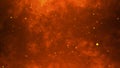 Epic fire animation with flying sparks. Dramatic background Royalty Free Stock Photo
