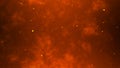 Epic fire animation with flying sparks. Dramatic background Royalty Free Stock Photo