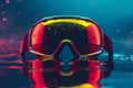 Epic Futuristic Ski Goggle: Aqua Radiance.