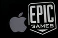 February 2021:Epic Games has already sued Apple before the European Commission. Royalty Free Stock Photo