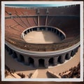 Epic gladiatorial arena, Spectacular arena filled with roaring crowds and deadly challenges as gladiators fight for their lives3