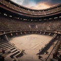 Epic gladiatorial arena, Spectacular arena filled with roaring crowds and deadly challenges as gladiators fight for their lives4