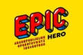 Epic Hero Comic Book style font