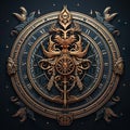 Epic High Fantasy Norse mythology Viking Nature themed logo coat of arms emblem