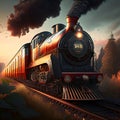 Epic Journey: Vintage Train Adventure on Enchanting Rails
