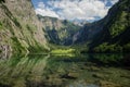 Epic landscape scenery with high mountains and germanys highest waterfall RÃÂ¶thbachfall Royalty Free Stock Photo