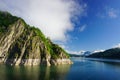 Epic landscape with Vidraru lake in Fagaras Mountains