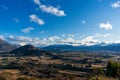 Epic mountain valley landscape. Aerial view Royalty Free Stock Photo
