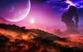 Epic Planet Landscape And Sky