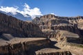 Epic rock formations and Nilgiri Mountain, Upper Mustang, Nepal, Annapurna