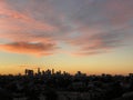 Epic shot of the city in the early morning