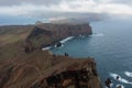 Great drone photo above the cliffs of So Loureno in Madeira, a small island in the Atlantic Ocean. Royalty Free Stock Photo