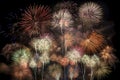 Epic Sky Symphony: A Spectacular Fireworks Finale Lights Up the Night in a Burst of Colors, ai generative Royalty Free Stock Photo