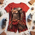Epic Spartan Saber Girls Short Sleeve Tamer T-shirt Design