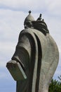 Epic statue of bishop Gregory of Nin, also called Grgur Ninski, with bible in left hand and raised right hand.