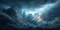 Epic Storm Cloudscape Dramatic Lightning and Celestial Light Royalty Free Stock Photo