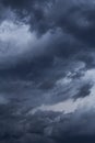 Epic Storm Sky With Dark Grey Black Cumulus Rainy Clouds In The Wind, Background, Texture, Thunderstorm