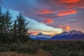 Epic sunrise at Aoraki Mount Cook National Park. Royalty Free Stock Photo